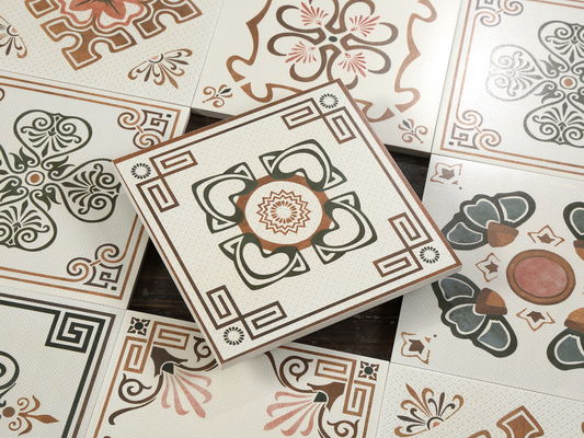 200x200 Deco Ceramic Glazed Floor Tiles , Glazed Porcelain Tile  (The Lotus Pool By Moonlight)